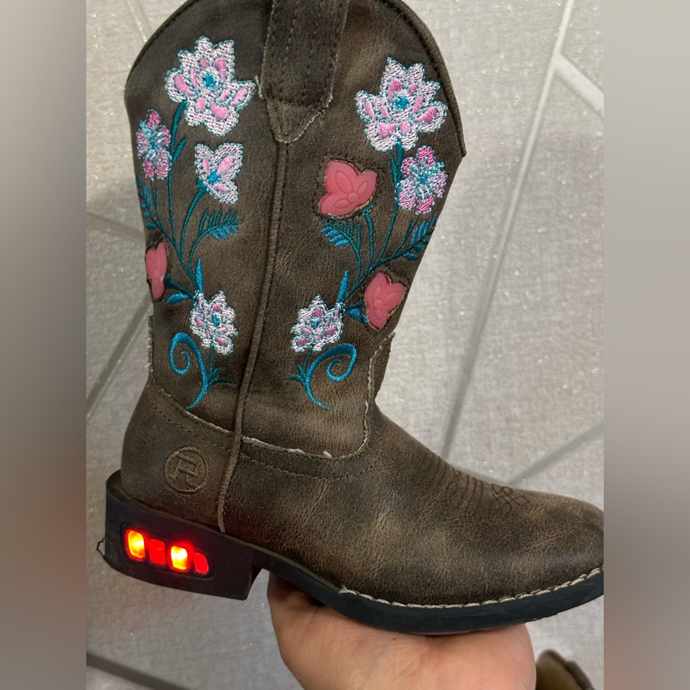 Roper Light Up Toddler Boots Size 10